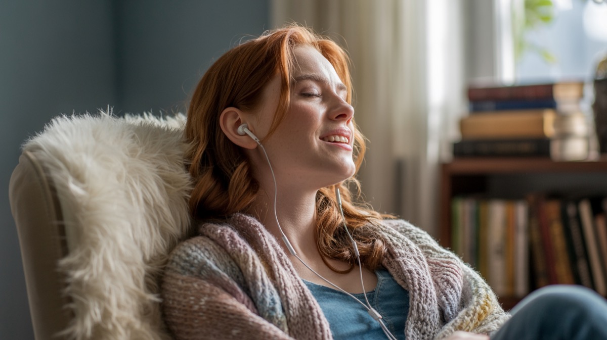 Cinematic portrait of a young woman representing satisfied users